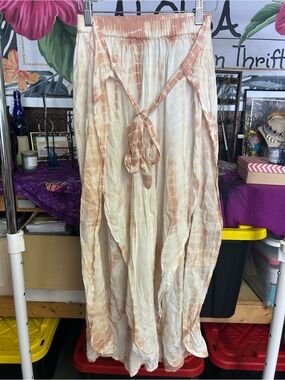 NWOT Kiwi & Punch Boho Tie-Dye Wrap Side Slit Boho Pants size S